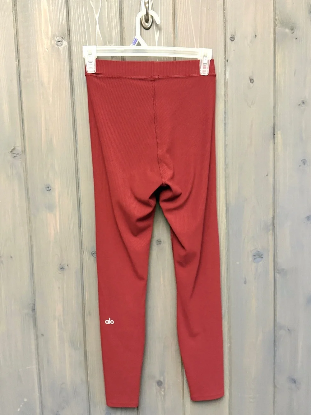 ALO Yoga Blissful High-Waist Ribbed Cranberry Leggings - NWOT